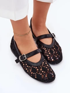 Dámské baleríny s páskem – černé model 21836907 - Kesi