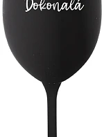 PANÍ DOKONALÁ - černá sklenice na víno 350 ml