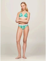 Dámské plavkové kalhotky UW0UW05366 0IE zelené se vzorem - Tommy Hilfiger