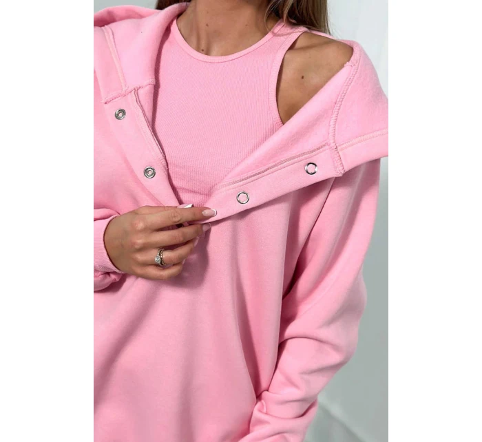 Sada mikiny, topu a legín 24349 světle růžová -Kesi