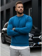 Pánská hladká tmavě modrá mikina model 21963758 - Dstreet