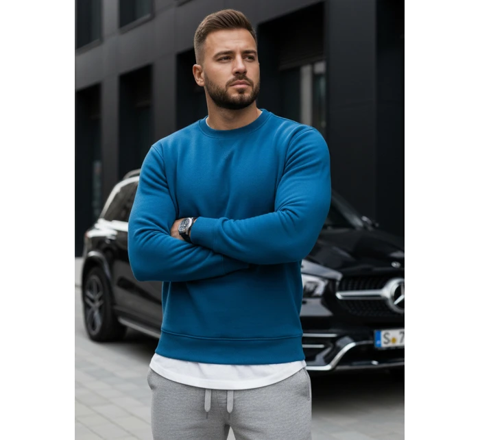 Pánská hladká tmavě modrá mikina model 21963758 - Dstreet