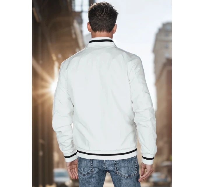 Pánská přechodná bunda bomber bílá FashionStreet TX5025