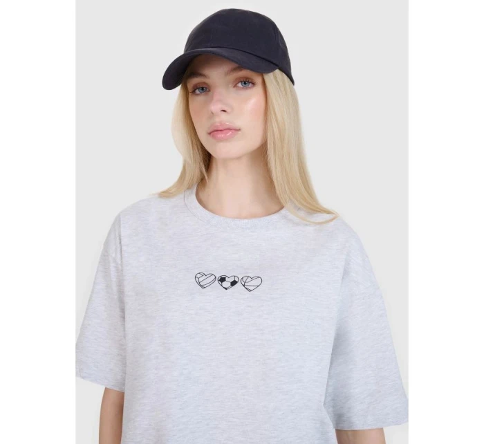 Dámské tričko oversize s potiskem model 21436903 - 4F Dámské tričko oversize s potiskem model 21436903 - 4F