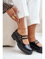 Lakované Dámské Polobotky S Pásky Černé model 21671162 - Boto