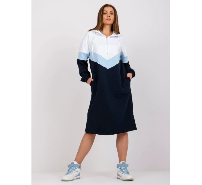 Šaty RV SK 7462.00 tmavě modrá a bílá