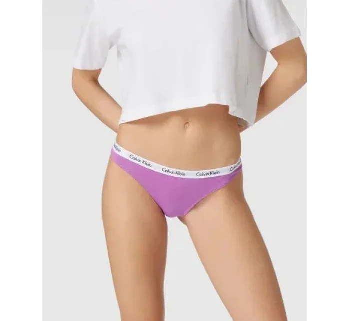 Dámské tanga 3pcs QD3587E CFU  Vícebarevná - Calvin Klein