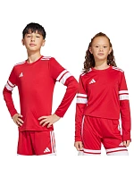 Adidas Squadra 25 dětské červenobílé tričko s dlouhým rukávem JJ0041
