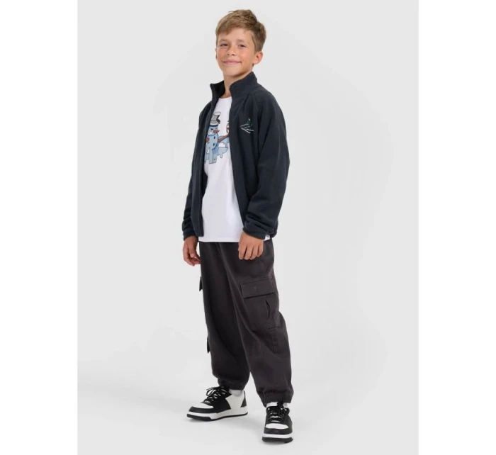 4FHřejivý fleece se stojáčkem chlapecký 4F 4FJRAW25TFLEM438-31S