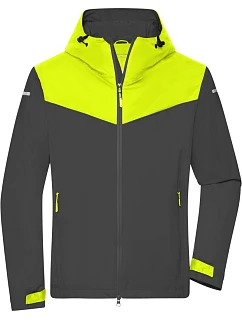 Daiber JN 1180 Pánská outdoorová softshellová bunda 02.1180 carbon/bright yellow/carbon