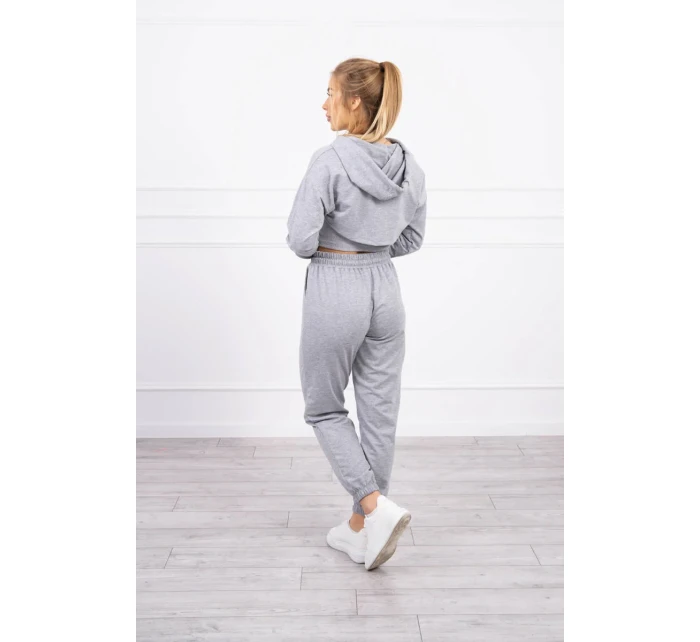 3dílná bavlněná souprava šedá