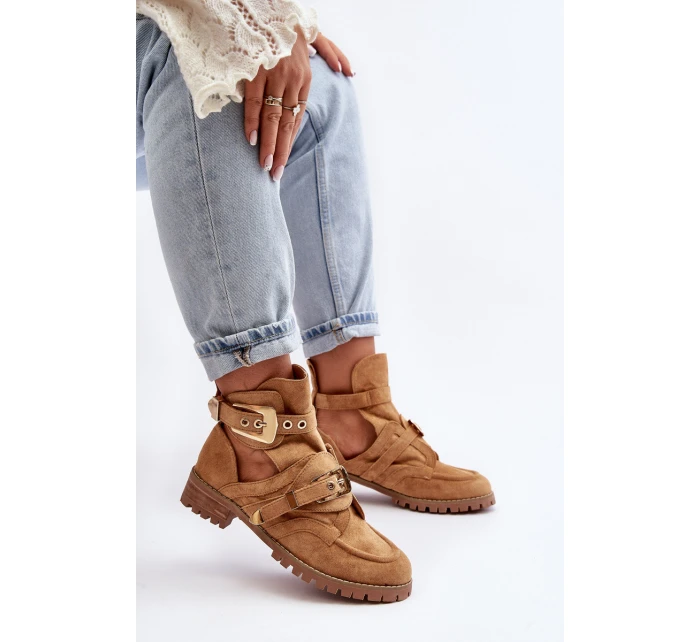 Dámské Kotníkové Boty Lu Boo Semišové s model 21516970 Camel Rock Girl - Boto Dámské Kotníkové Boty Lu Boo Semišové s model 21516970 Camel Rock Girl - Boto