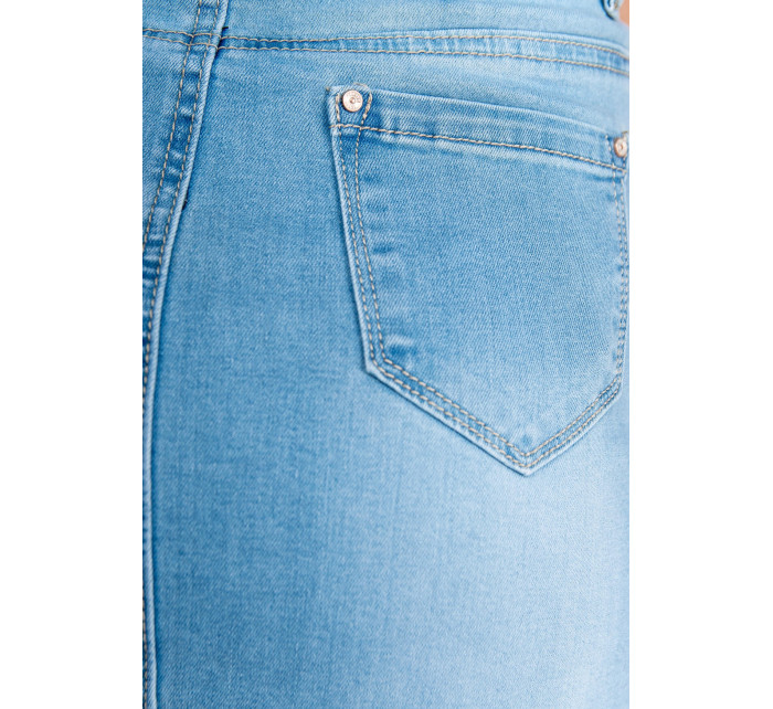 Dámská džínová sukně s asymetrickým spodkem - modrá,