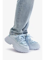 Dámské tenisky na masivní podrážce modré Nevela Dámské tenisky na masivní podrážce modré Nevela