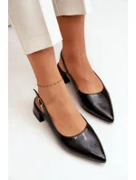 Lakované baleríny na nízkém podpatku se  černé model 20505378 - Kesi