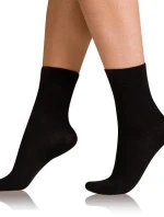 Dámské bavlněné ponožky s pohodlným lemem COTTON COMFORT SOCKS - BELLINDA - černá