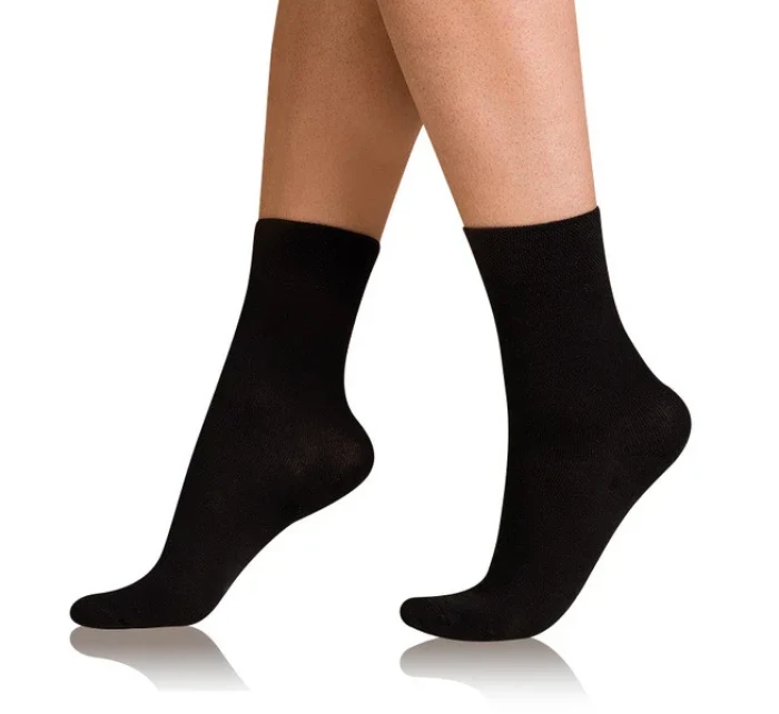 Dámské bavlněné ponožky s pohodlným lemem COTTON COMFORT SOCKS - BELLINDA - černá