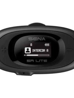 Sena 5R-01D 5R Lite Bluetooth 5.1 700m interkom pro motocykly s LCD displejem a univerzálním mikrofonem pro 2 helmy
