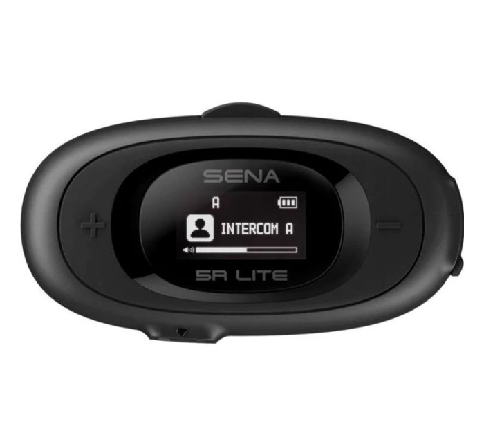 Sena 5R-01D 5R Lite Bluetooth 5.1 700m interkom pro motocykly s LCD displejem a univerzálním mikrofonem pro 2 helmy