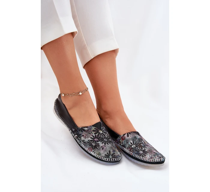 Kožené Baletky Se Vzorem Maciejka T1930-39 Černé