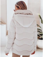 Dámská prošívaná zimní bunda s kapucí bílá Dstreet model 21990458 - FashionStreet