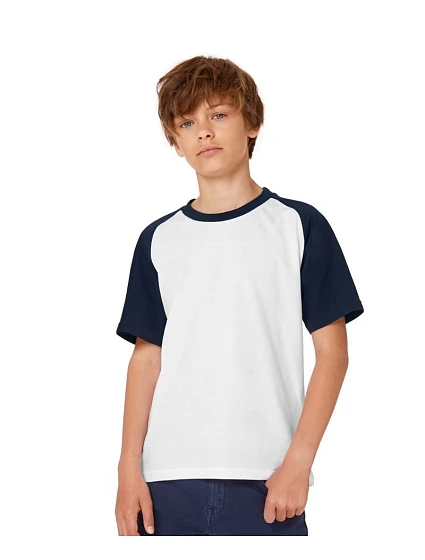 B&C /kids Dětské raglánové kontrastní tričko white/red model 22490147 B&C /kids Dětské raglánové kontrastní tričko white/red model 22490147
