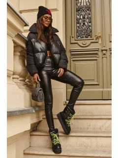 Dámské sněhové boty s tlustou podrážkou veganské DFranklin DFSH371007 černé