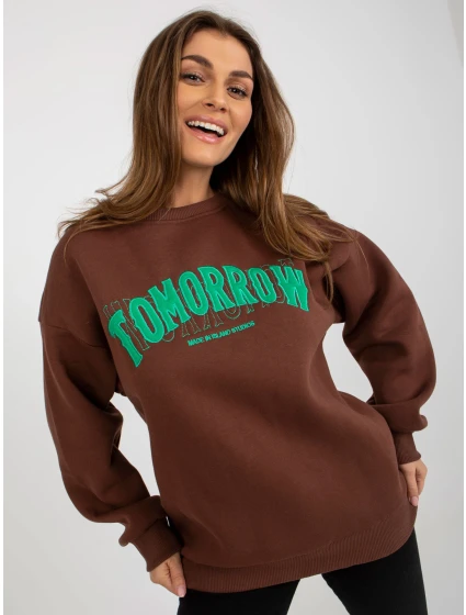 Bluza EM BL 617 model 18502793 ciemny brązowy - FPrice Bluza EM BL 617 model 18502793 ciemny brązowy - FPrice