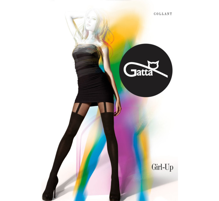 GIRL-UP - vzorované punčochové kalhoty - GATTA