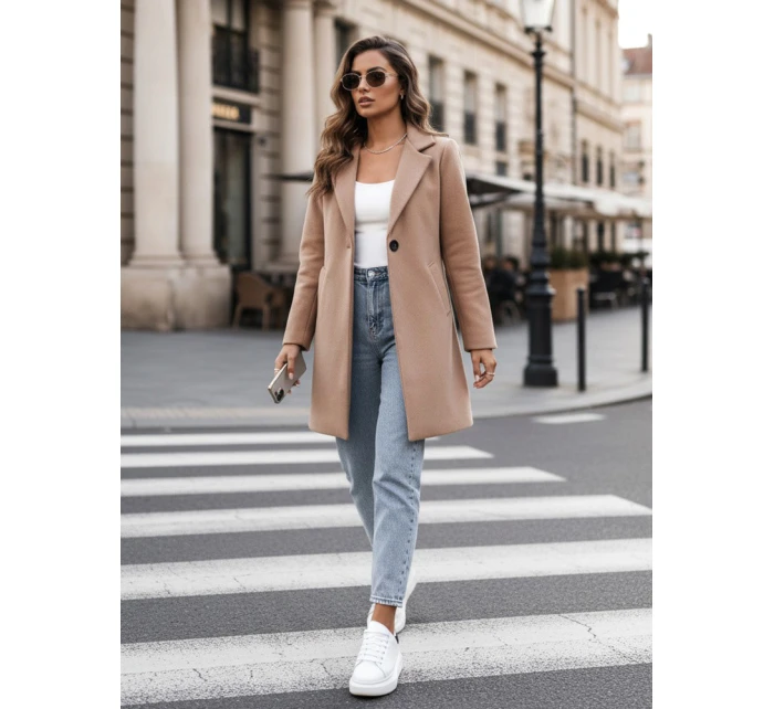 Dámský velbloudí kabát LUGI FashionStreet NY0635 Dámský velbloudí kabát LUGI FashionStreet NY0635