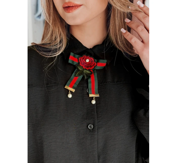 Dámské oversize dlouhé tričko s mašlí LOSANDO černé FashionStreet DY0453