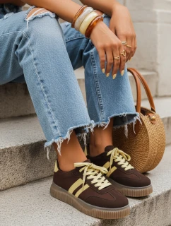 Dámské boty coffee FashionStreet ZY1401