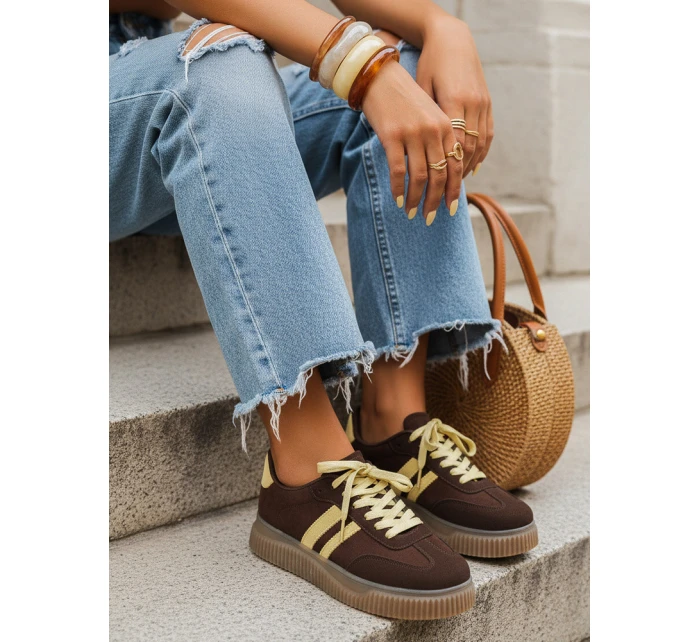 Dámské boty coffee FashionStreet ZY1401 Dámské boty coffee FashionStreet ZY1401