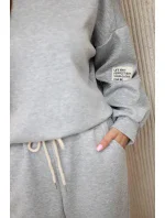 Viskózový komplet teplákové + kalhoty světle šedá Viskózový komplet teplákové + kalhoty světle šedá