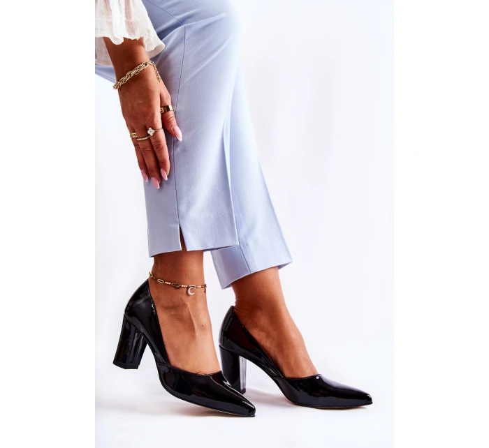 Módní Lakované Lodičky Na Černá model 21590541 - Boto
