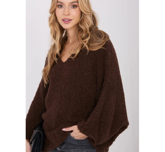 Jumper CH SW 72630.79 tmavě hnědý Jumper CH SW 72630.79 tmavě hnědý