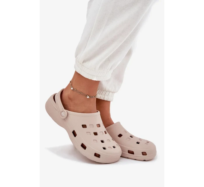 Dámské pěnové pantofle LEMIGO – béžové