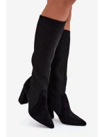 Dámské kozačky na sloupku – černé Yserine Dámské kozačky na sloupku – černé Yserine