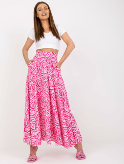 Dámská sukně dlouhá WN SD 1154.70 Růžová s bílou - Rue Paris