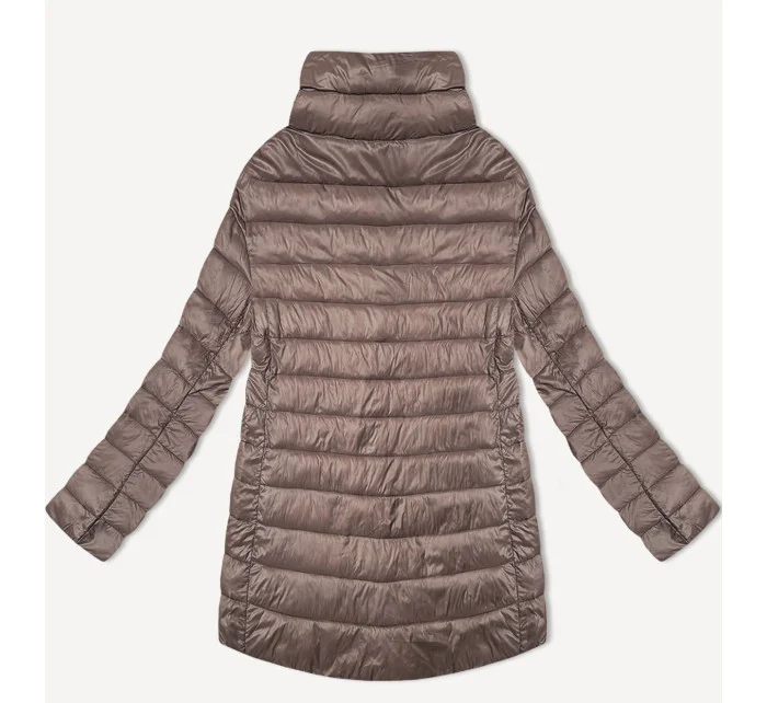 Hnědá dámská prošívaná bunda se stojáčkem model 21013143 - MINORITY