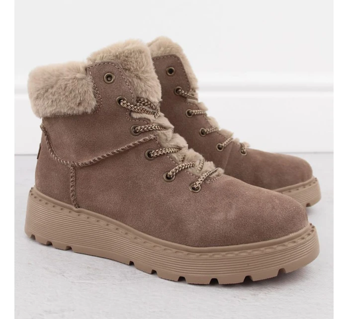 Boty s kožešinou W model 20739487 - Rieker Boty s kožešinou W model 20739487 - Rieker
