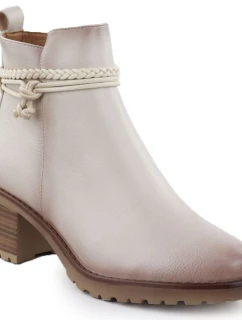 Dámské béžové zateplené boty na klínku Potocki Z25-SZ12690