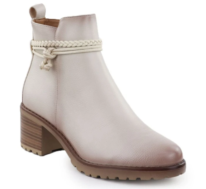 Dámské béžové zateplené boty na klínku Potocki Z25-SZ12690 Dámské béžové zateplené boty na klínku Potocki Z25-SZ12690