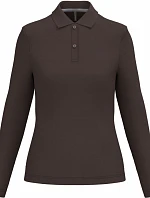 Kariban K 244 Dámské piqué polo s dlouhým rukávem 20.K244 chocolate