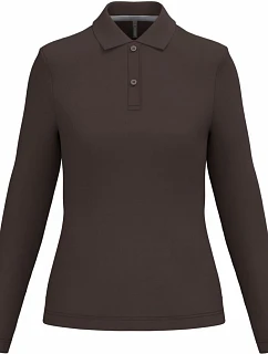 Kariban K 244 Dámské piqué polo s dlouhým rukávem 20.K244 chocolate