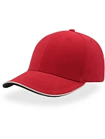 Atlantis Headwear Pilot Piping Sandwich 6 panelová broušená sandwich kšiltovka 33.0502 red/white Atlantis Headwear Pilot Piping Sandwich 6 panelová broušená sandwich kšiltovka 33.0502 red/white