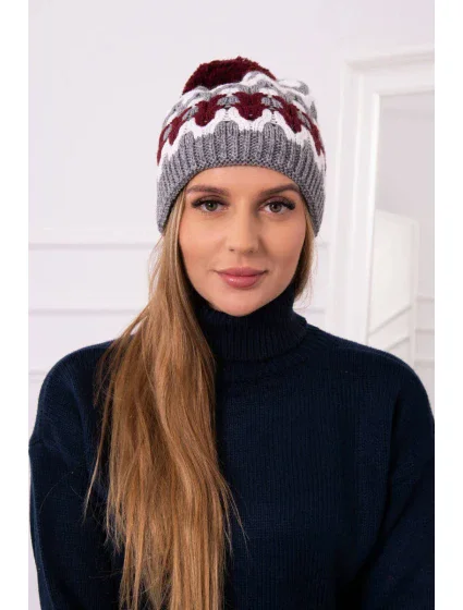Dámská čepice Laila tmavě model 18751313 - K-Fashion Dámská čepice Laila tmavě model 18751313 - K-Fashion