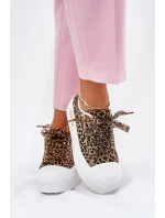 Dámské Tenisky Na Masivní Platformě S Ozdobným Šněrováním Leopardí Hnědé Zidora Dámské Tenisky Na Masivní Platformě S Ozdobným Šněrováním Leopardí Hnědé Zidora