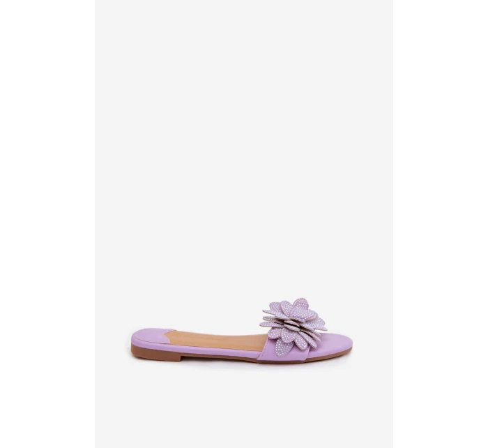 Dámské ploché s ozdobou Fialové Grelora