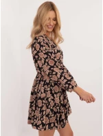 Sukienka DHJ SK czarno beżowy model 20572122 - FPrice Sukienka DHJ SK czarno beżowy model 20572122 - FPrice